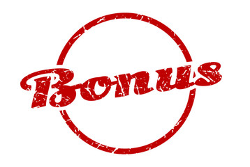 bonus sign. bonus round vintage grunge stamp. bonus