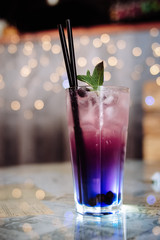 berry drink with ice
