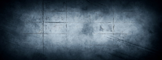 Fototapeta premium Abstract grunge vintage cement Wall Background with blue color. old block Cement. Concrete with Rough Texture, Space For Text, use for Decorative design for web page banner wallpaper