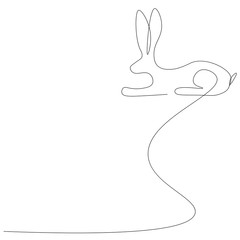 Obraz premium Bunny animal on white background, vector illustration