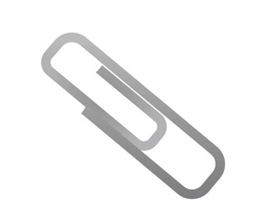 Isolated paper clip. vector illustration