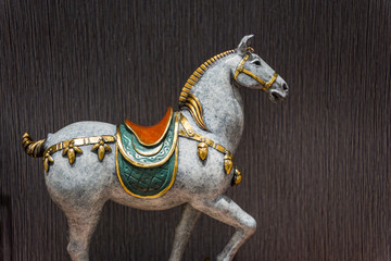 Traditional Chinese porcelain horse.