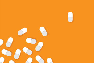 tablets on an orange background, vector illustration
