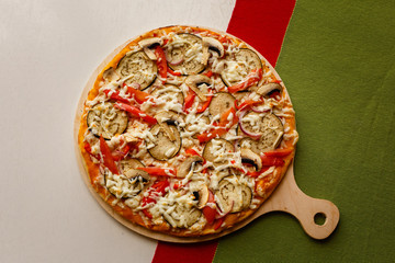 Italian traditional hot pizza
