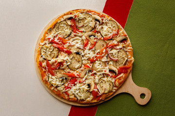 Italian traditional hot pizza