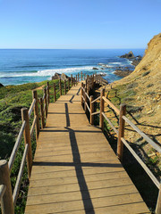 stairs to the beach in the south of portugal