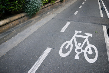 Obraz premium cycle way close up