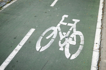 Fototapeta premium cycle way close up
