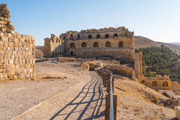 Kerak castle and fort ancient fort in Jordan, Arab