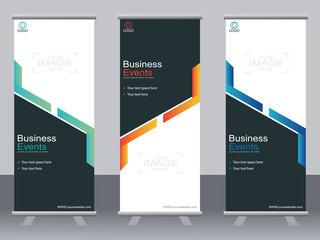 Business banner roll up set,standee banner template,Modern banner.