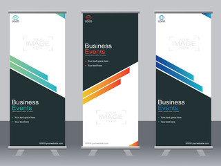 Business banner roll up set,standee banner template,Modern banner.