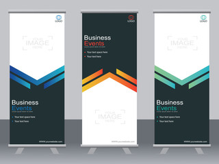 Business banner roll up set,standee banner template,Modern banner.