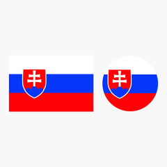 slovakia country flag graphic element Illustration template design
