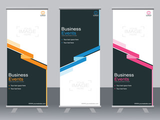 Business banner roll up set,standee banner template,Modern banner.