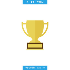 Trophy icon vector design template