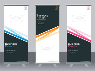 Business banner roll up set,standee banner template,Modern banner.