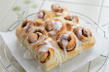 自宅でパン作り　シナモンロールブレッド