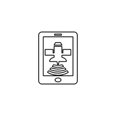 Mobile phoen airplane mode icon. Line design style for perfect web and mobile concept.