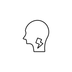 Sore throat icon. Influenza, coronavirus symptom. Disease, illness sign. Line icon design for perfect medical and health care concept.