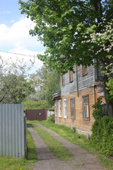 Fototapeta na wymiar village house, summer house, Russian open spaces 