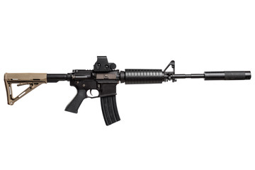 special forces rifle isolated on white background