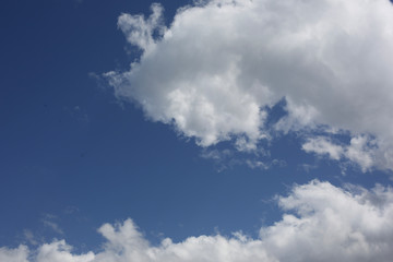 blue sky and white clouds
