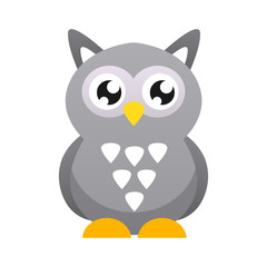 Cute owl vector illustration. Flat design