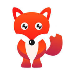 Cute little fox vector illustration