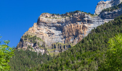 Mountainous and rocky landscape of the Pyrenees