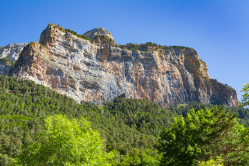 Mountainous and rocky landscape of the Pyrenees