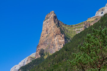 Mountainous and rocky landscape of the Pyrenees