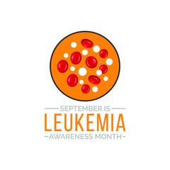 Vector illustration on the theme of Leukemia awareness month observed each year in September.