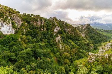 Mountainous and rocky landscape of the Pyrenees