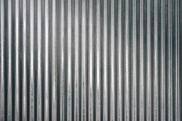 corrugated galvanized sheet texture background with light from above