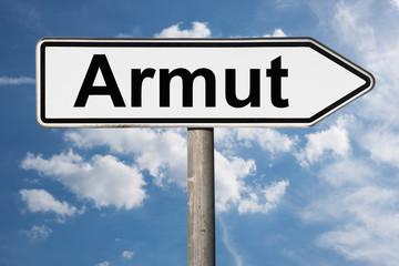 Obraz premium Wegweiser Armut