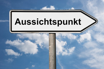 Fototapeta premium Wegweiser Aussichtspunkt