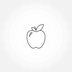 apple line icon. apple isolated line icon