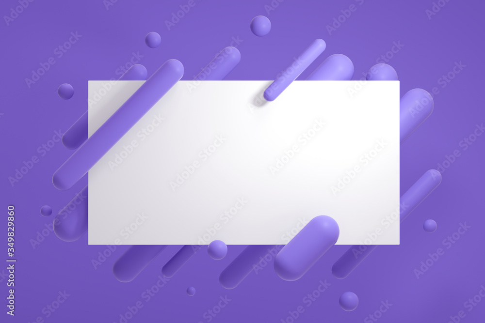 Poster 3d rendered illustration with abstract geometric shapes,3d rendering,conceptual image.
