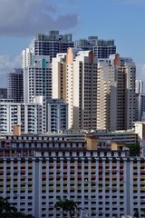 View of dense residential buildings of Toa Payoh , urban Singapore