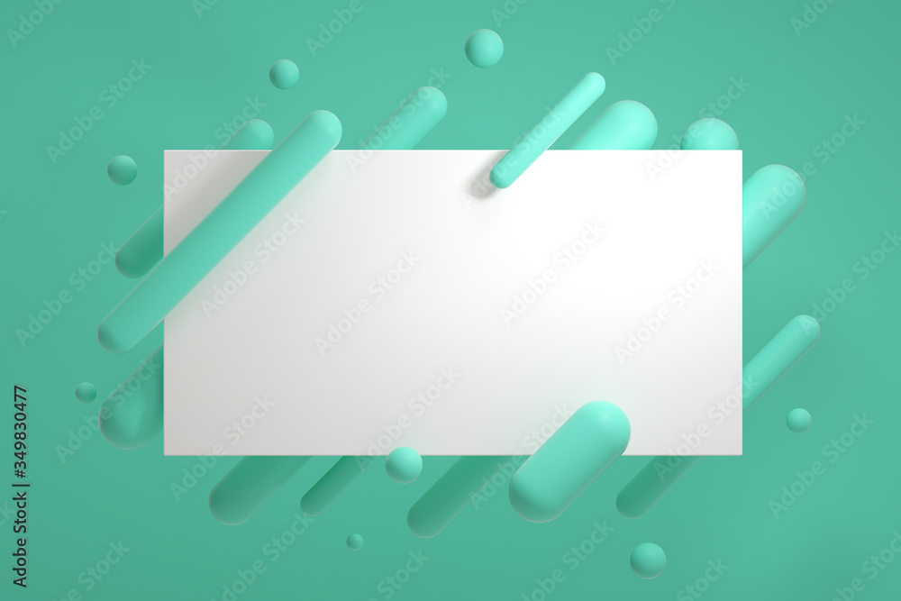 Poster 3d rendered illustration with abstract geometric shapes,3d rendering,conceptual image.