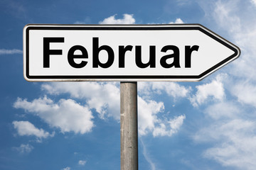 Obraz premium Wegweiser Februar