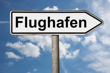 Wegweiser Flughafen