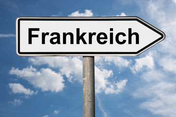 Fototapeta premium Wegweiser Frankreich