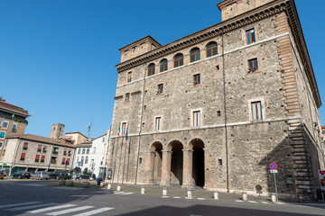 Fototapeta na wymiar piazza del popolo in terni with the municipality
