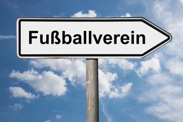 Wegweiser Fußballverein