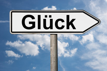 Obraz premium Wegweiser Glück