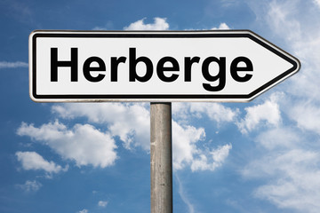 Obraz premium Wegweiser Herberge