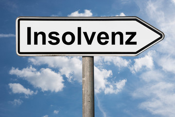 Fototapeta premium Wegweiser Insolvenz