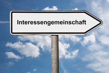 Obraz premium Wegweiser Interessengemeinschaft