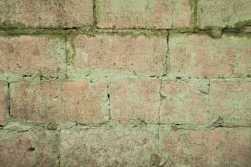 Bricks wall background. Old grey brick texture. Copy space. Grungy pattern banner